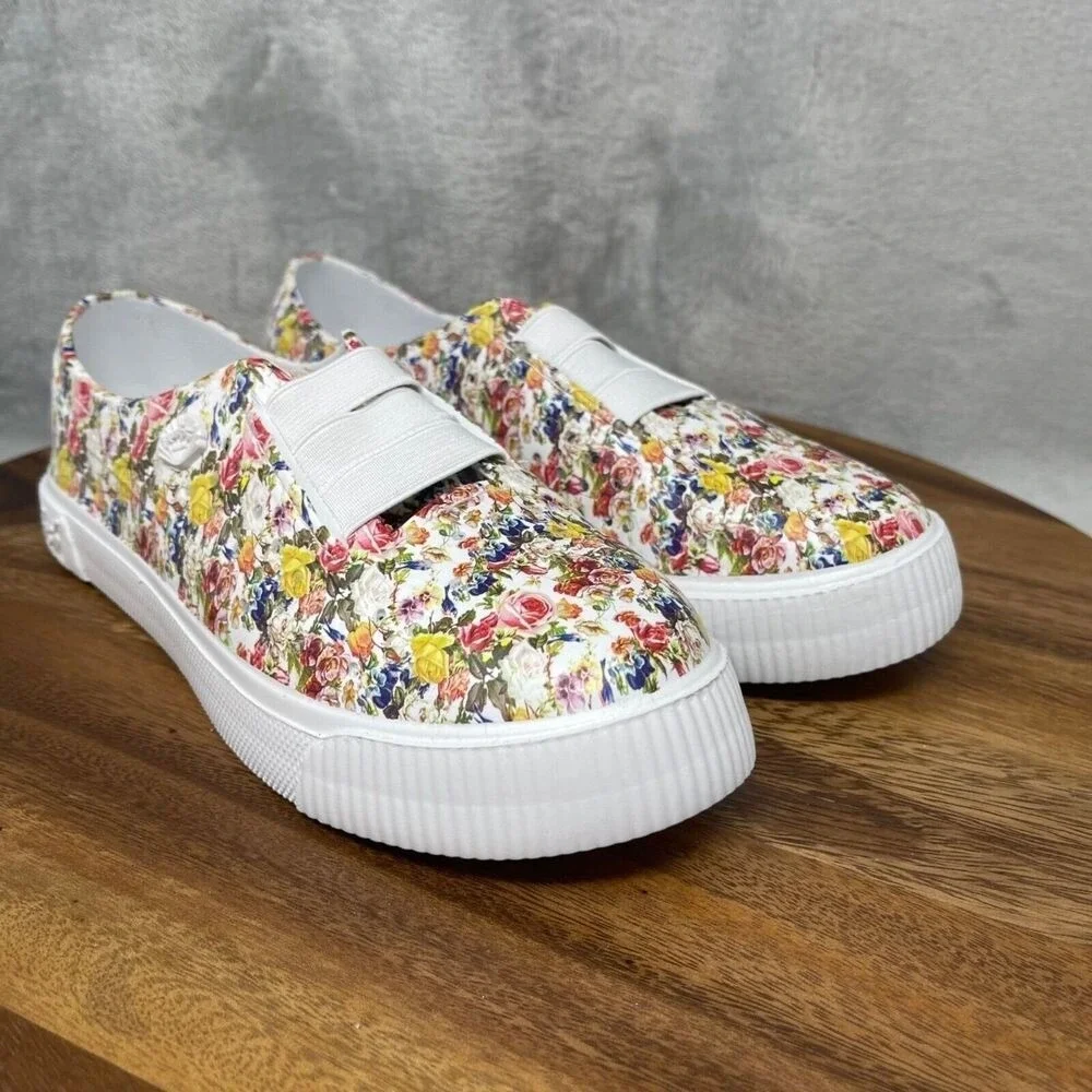 Blowfish Malibu Water Shoes Girls 2 White Colorful Floral Rubber Beach Ruby-K‎